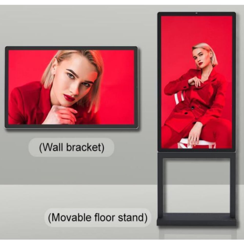 outdoor free standing or wall mounted display horizontal or vertical orientation